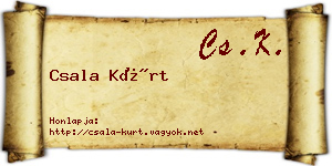 Csala Kürt névjegykártya